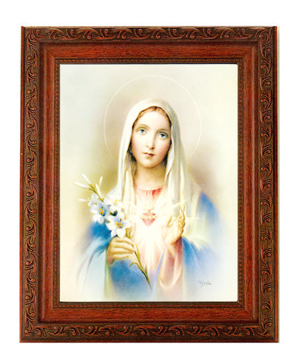 Immaculate Heart of Mary Picture Framed Wall Art Decor