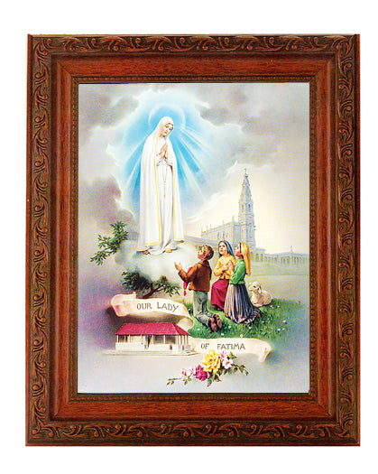 Our Lady of Fatima Picture Framed Wall Art Decor Large
