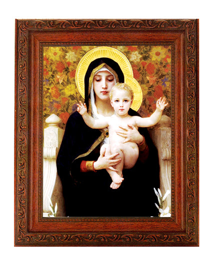 Madonna of the Lilies Picture Framed Wall Art Decor Large
