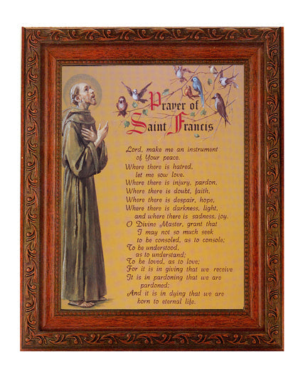 Prayer of St. Francis Picture Framed Wall Art Decor Large