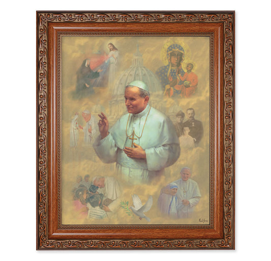 St. Pope John Paul II Picture Framed Wall Art Decor Large