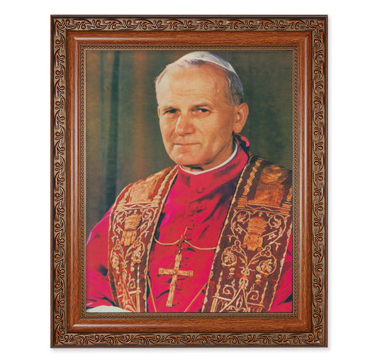 St. Pope John Paul II Picture Framed Wall Art Decor Large