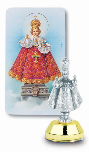 Small Catholic Infant of Prague Auto Statue Figurine