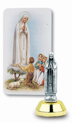 Small Catholic Our Lady of Fatima Auto Statue Figurine