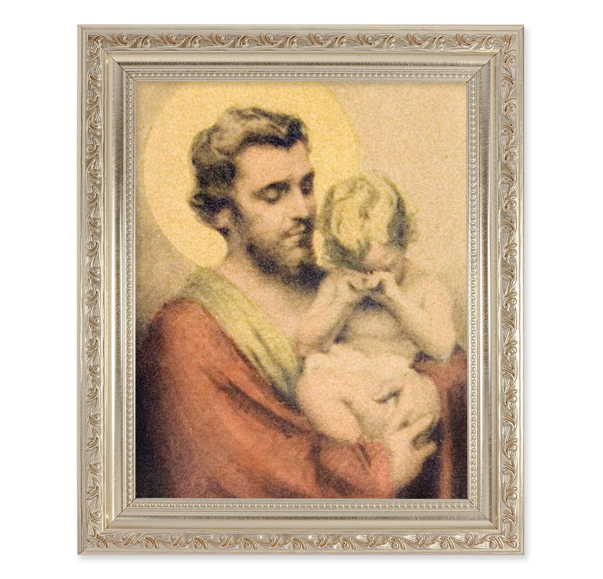 St. Joseph with Crying Jesus Picture Framed Wall Art Decor