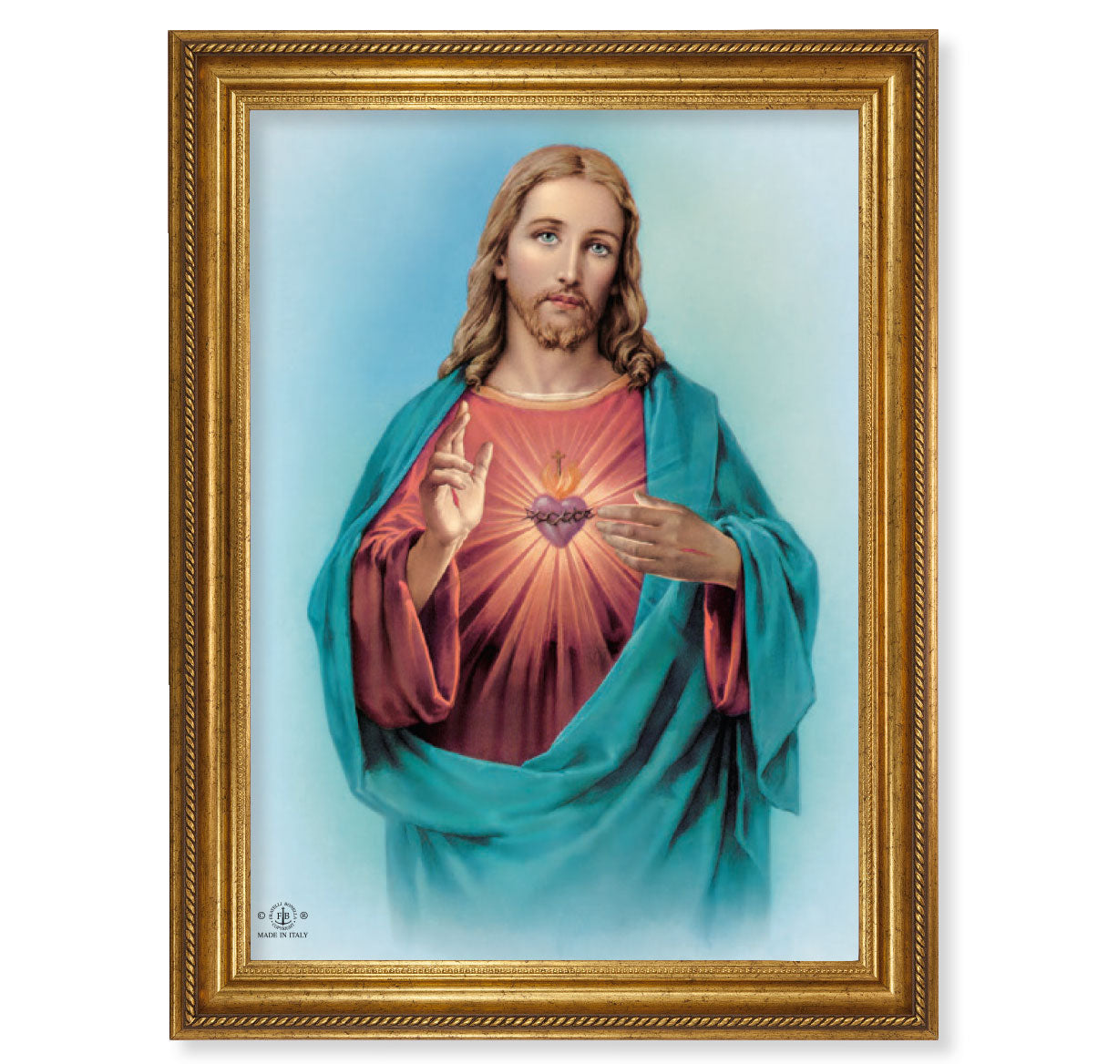 Sacred Heart of Jesus Picture Framed Wall Art Decor Extra Large