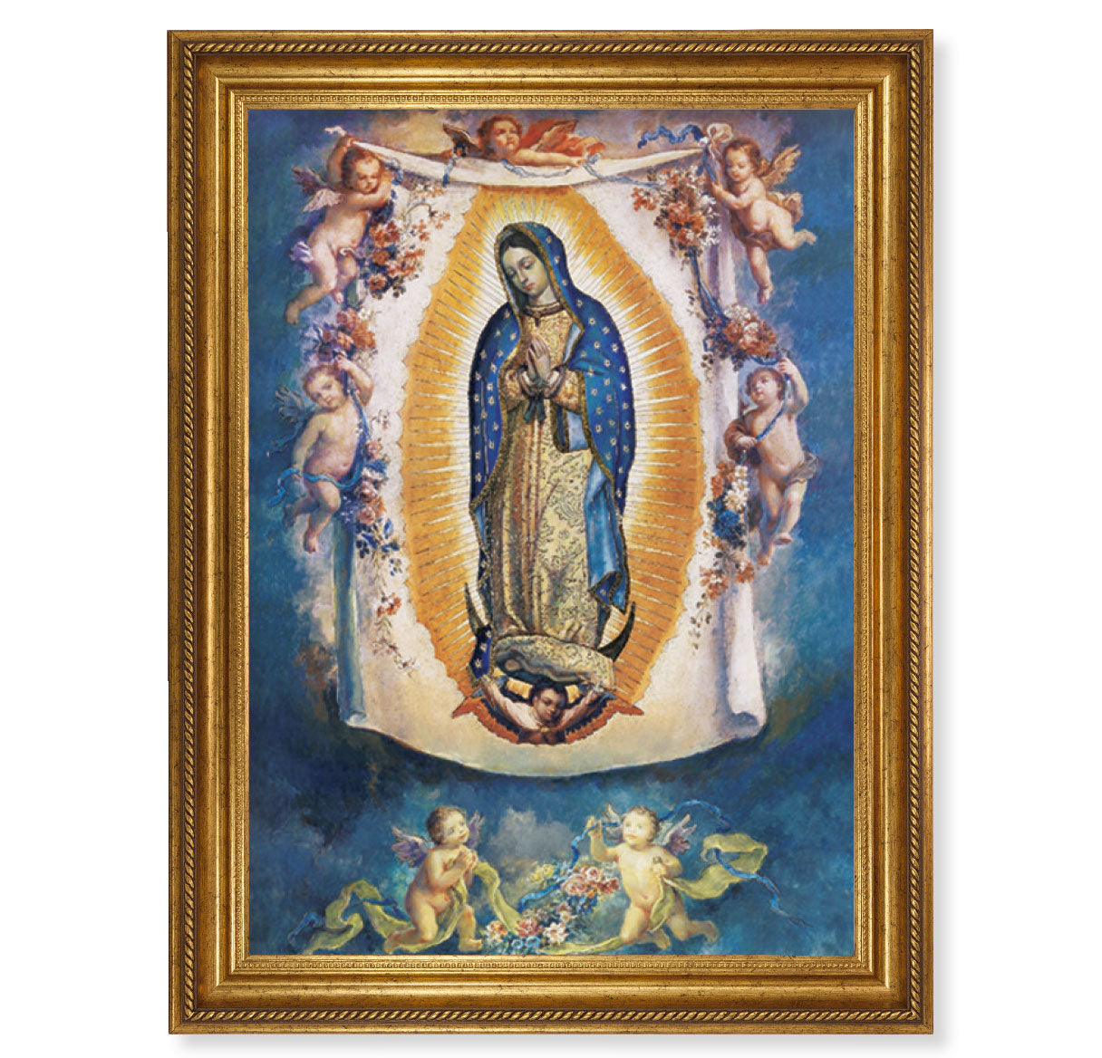 Our Lady of Guadalupe with Angels Picture Framed Wall Art