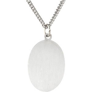 Extel Medium Sterling Silver St. Christopher Medal Pendant Necklace