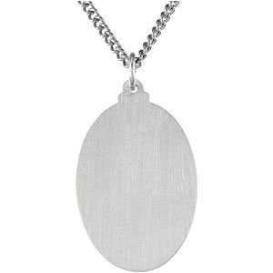 Extel Large Sterling Silver Catholic St. Christopher Medal Pendant