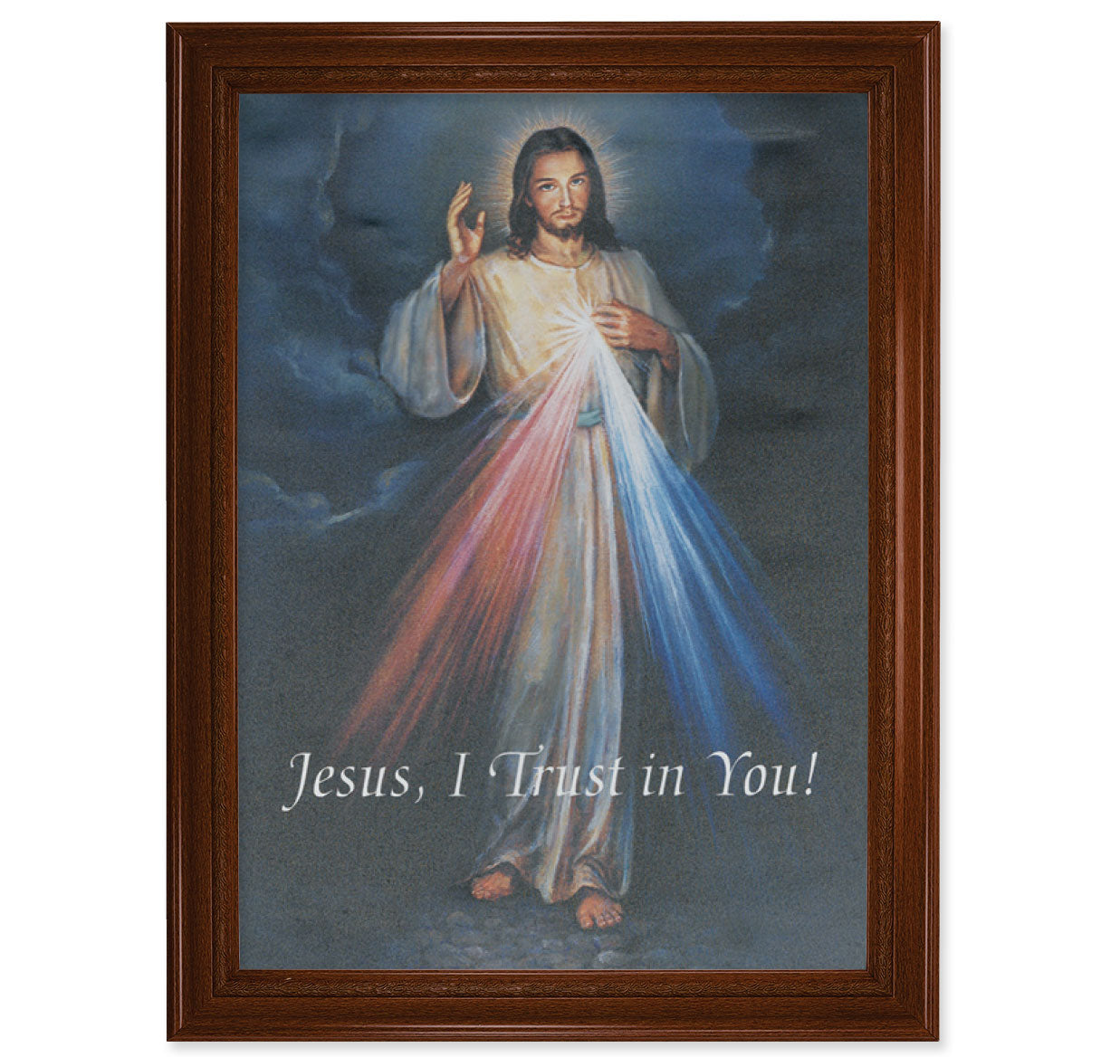 Divine Mercy Picture Framed Canvas Wall Art Decor Extra Large