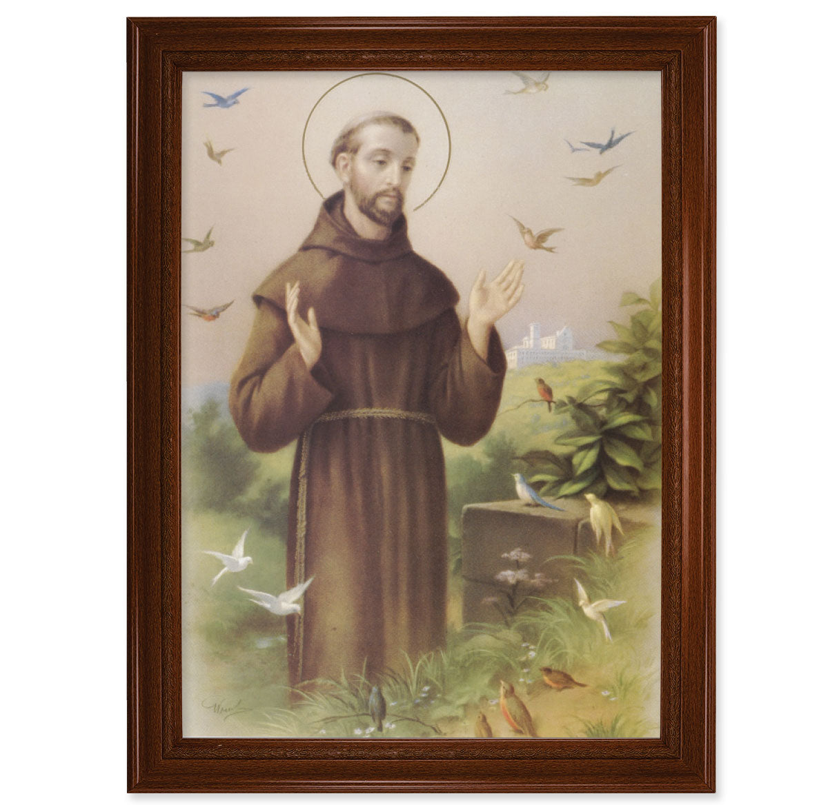 St. Francis Picture Framed Wall Art Decor Extra Large Frame