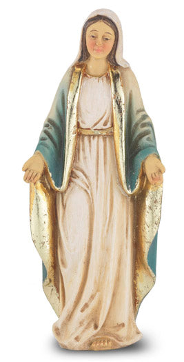 Small Catholic 4 Inch Our Lady of Grace Resin Statue