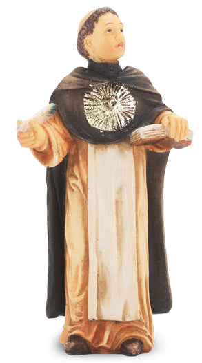 Small Catholic 4 Inch St. Thomas Aquinas Statue Resin