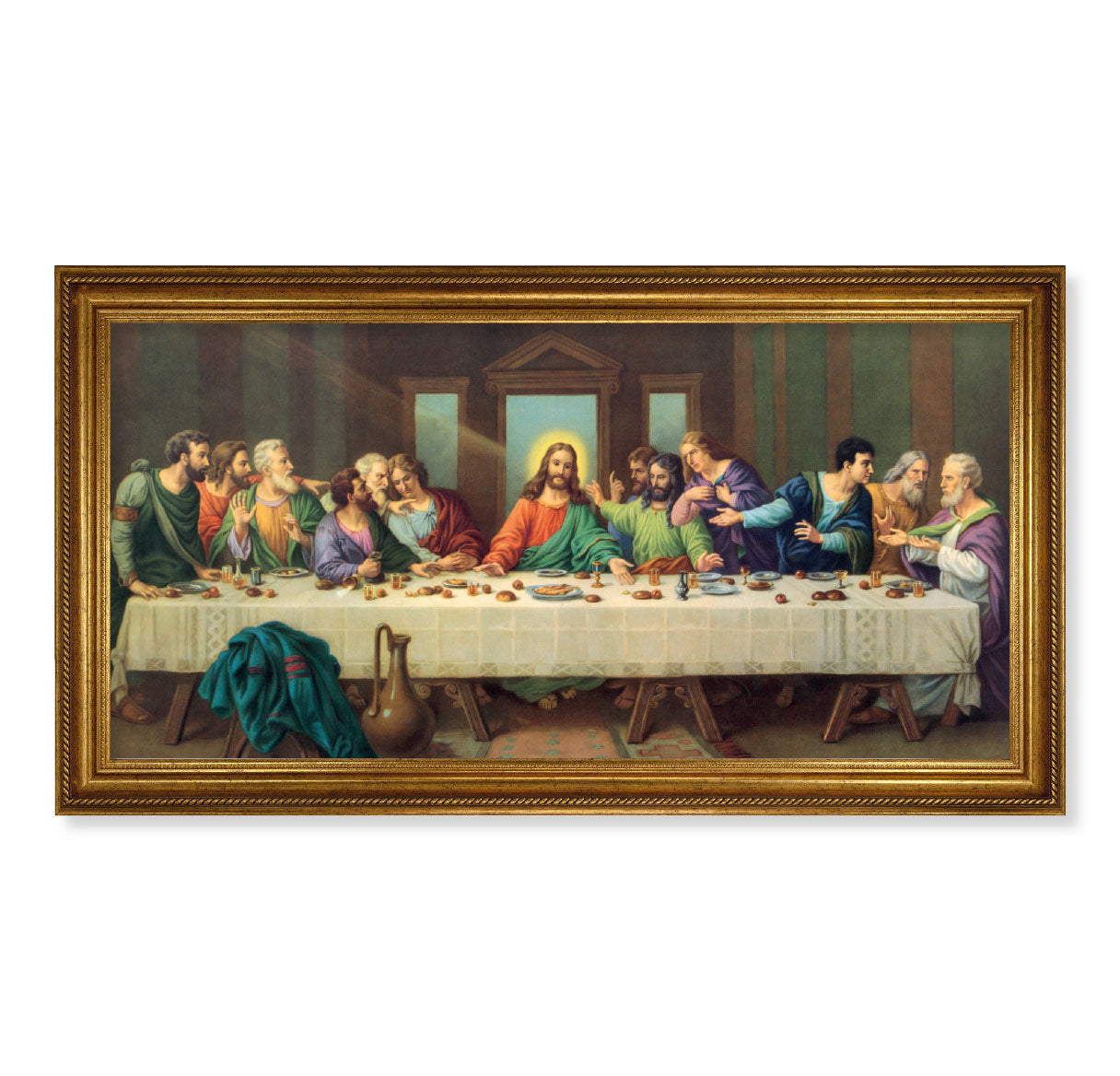 Last Supper Picture Framed Wall Art Decor Extra Large