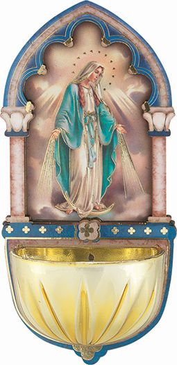 Our Lady of Grace Holy Water Font for Home Wall Decor