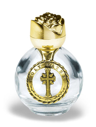 Small Glass Holy Water Bottle for Home Blessings 2.25 oz