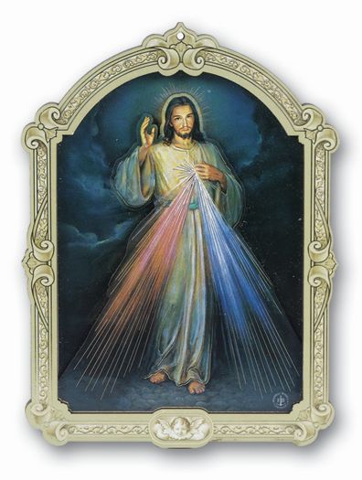 Divine Mercy 3D Multi-Layered Wood Plaque Wall Art Decor