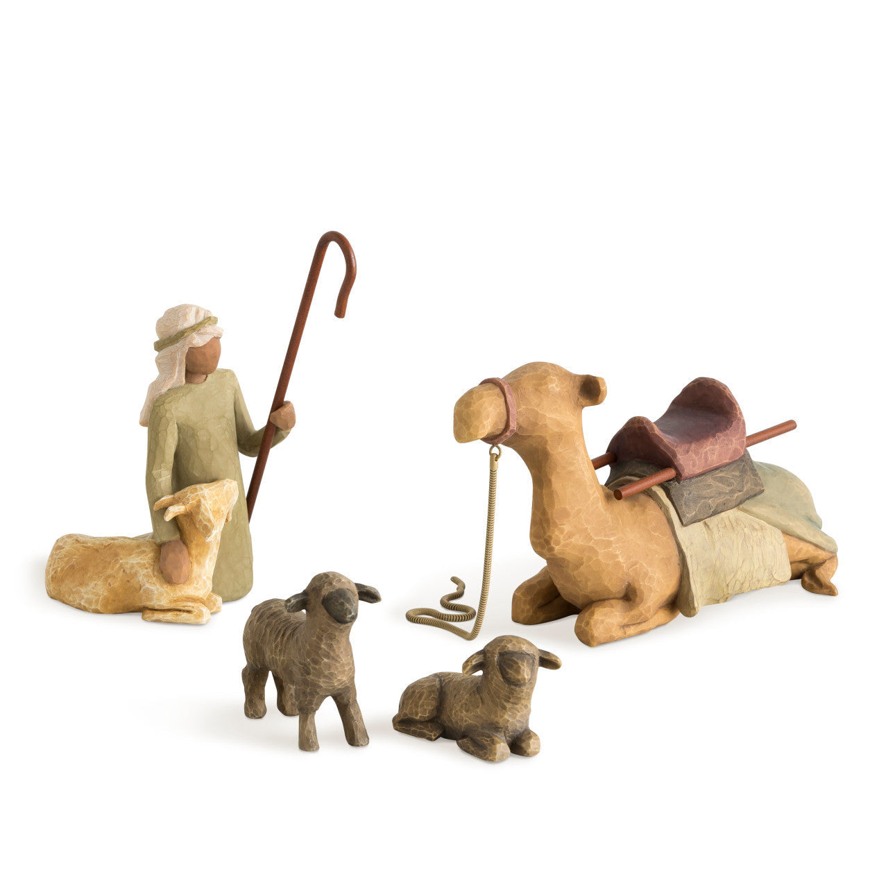 Willow Tree Shepherd and Stable Animals Nativity Set