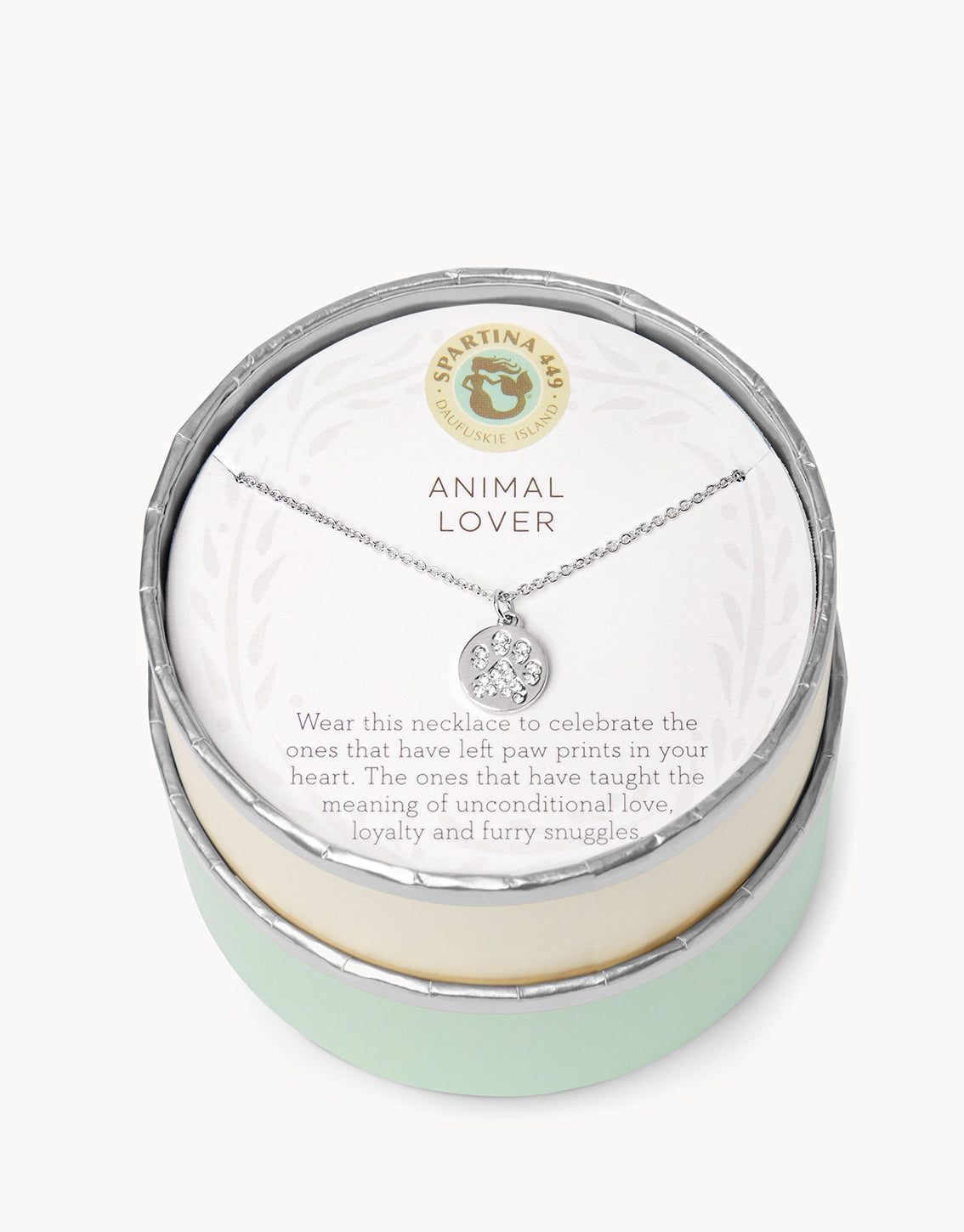 Spartina Sea La Vie Necklace Animal Lover Paw Print Charm