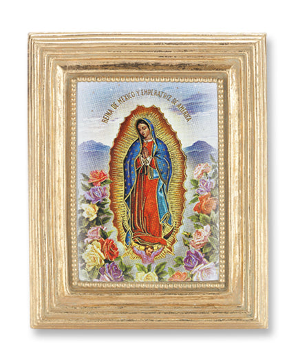Our Lady of Guadalupe Picture Framed Print Small Gold Frame