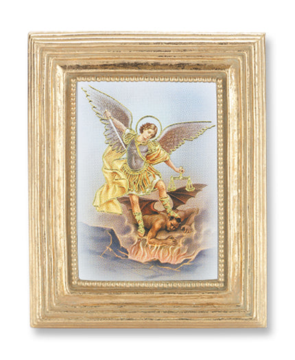 St. Michael Picture Framed Print, Small, Gold-Leaf Frame