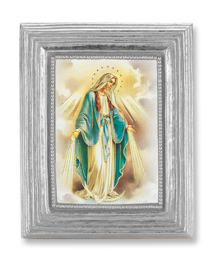 Our Lady of Grace Picture Framed Print Small Silver-Leaf Frame
