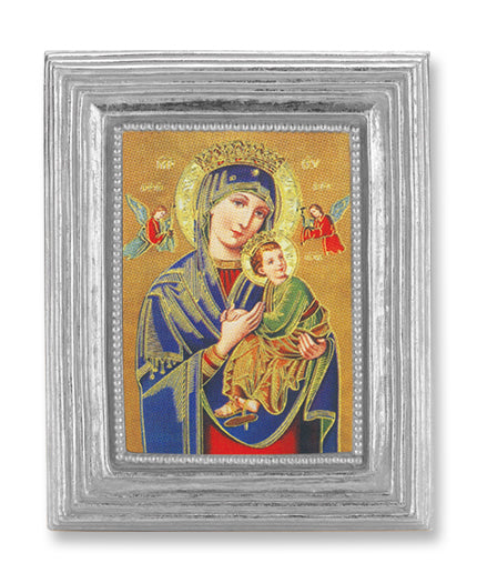 Our Lady of Perpetual Help Picture Framed Print Small Silver-Leaf Frame