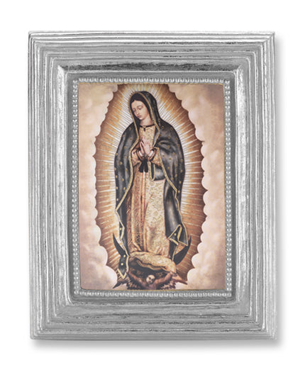 Our Lady of Guadalupe Picture Framed Print Small Silver-Leaf Frame