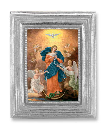 Our Lady Untier of Knots Framed Print Small Silver-Leaf Frame
