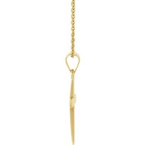 Extel Medium 14K Yellow Gold Cross Pendant Charm Necklace