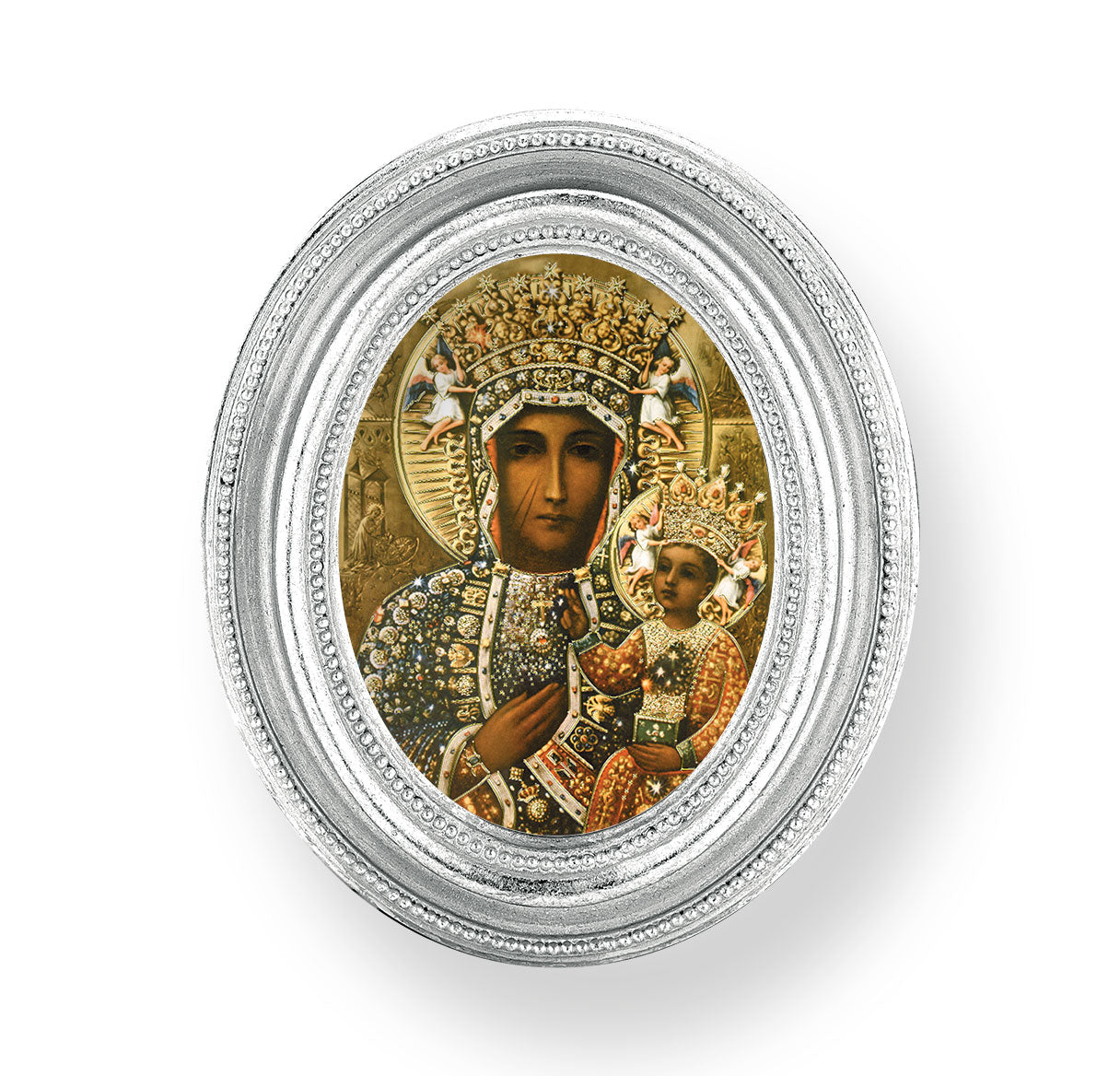 Our Lady of Czestochowa Picture Framed Print Small Oval Frame