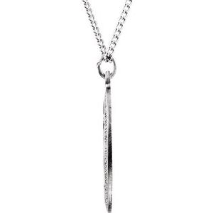 Extel Medium Sterling Silver Religious Catholic Medal Pendant Necklace
