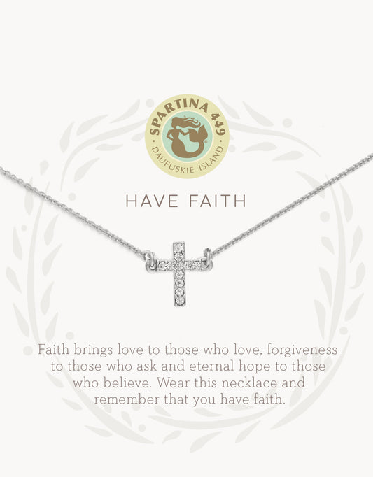 Spartina Sea La Vie Necklace Have Faith Cross Charm