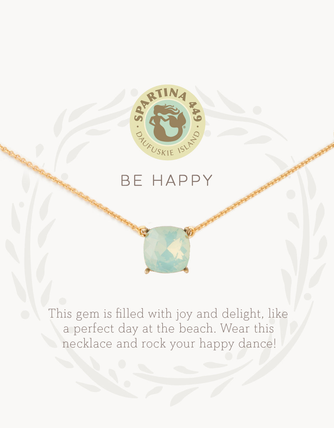 Spartina Sea La Vie Sea Glass Necklace 18" Happy Sea Green