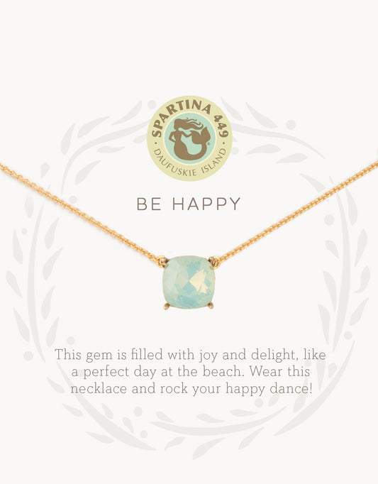 Spartina Sea La Vie Sea Glass Necklace 18" Happy Sea Green