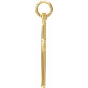 Extel Medium 14K Yellow Gold Mens Womens Religious Cross Pendant