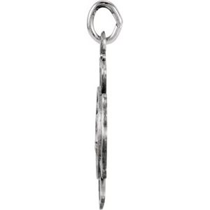 Extel Medium Sterling Silver Mens Catholic St. Florian Medal Pendant