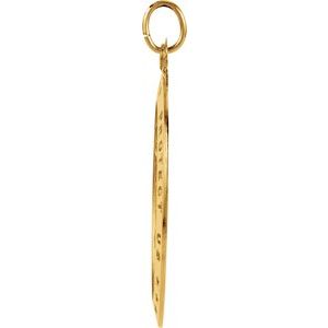 Extel Large 14K Yellow Gold St Christopher Medal Pendant Charm