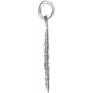 Extel Medium 14K White Gold Mens Womens Religious Catholic Miraculous Medal