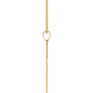 Extel Medium 14K Yellow Gold Mens Womens Religious Cross Pendant Charm
