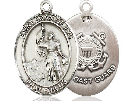 Extel Oval Large Pewter St. Joan of Arc Medal Made in USA