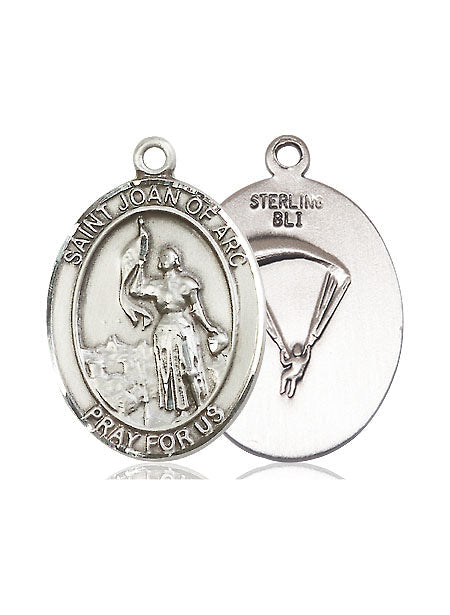 Extel Oval Large Pewter St Joan of Arc Medals Made in USA