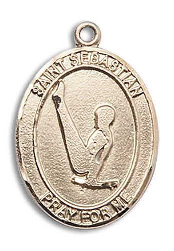Extel Large 14kt Gold Filled St. Sebastian Gymnastics Medal
