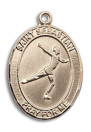 Extel Large 14kt Gold Filled St. Sebastian Medal Pendant