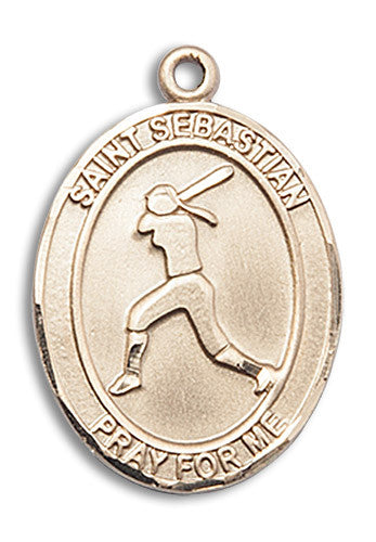 Extel Large 14kt Gold Filled St. Sebastian Softball Medal