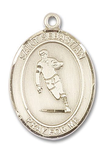 Extel Large 14kt Gold Filled St. Sebastian Rugby Medal Charm