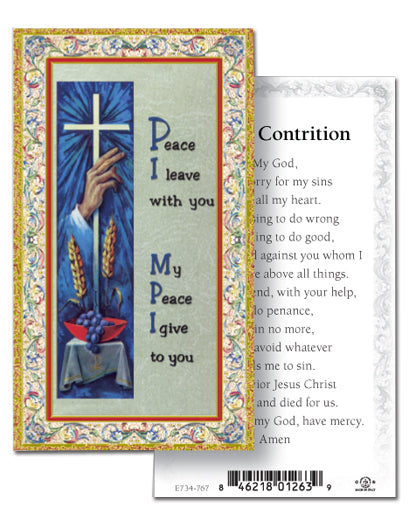 Act of Contrition Gold-Stamped Catholic Prayer Holy Card