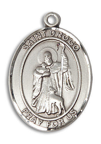 Extel Large Oval Sterling Silver St. Drogo Medal, Made in USA