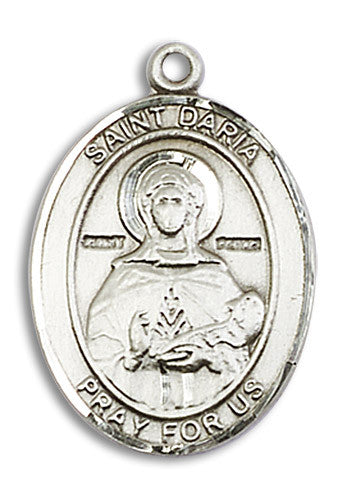 Extel Large Oval Sterling Silver St. Daria Medal, Made in USA