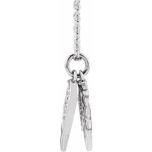Extel Small Sterling Silver Womens Angel Wings Pendant Necklace
